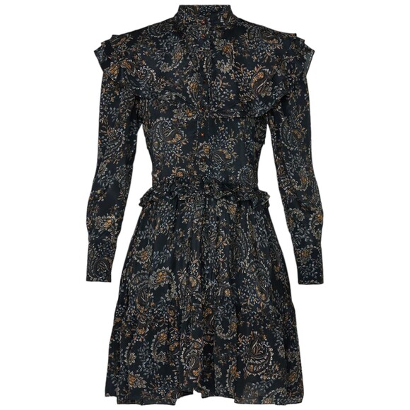 NICHOLAS Elsie Paisley Long Sleeve Ruffle Floral Mini Dress Size 2 ($475) - Picture 10 of 15